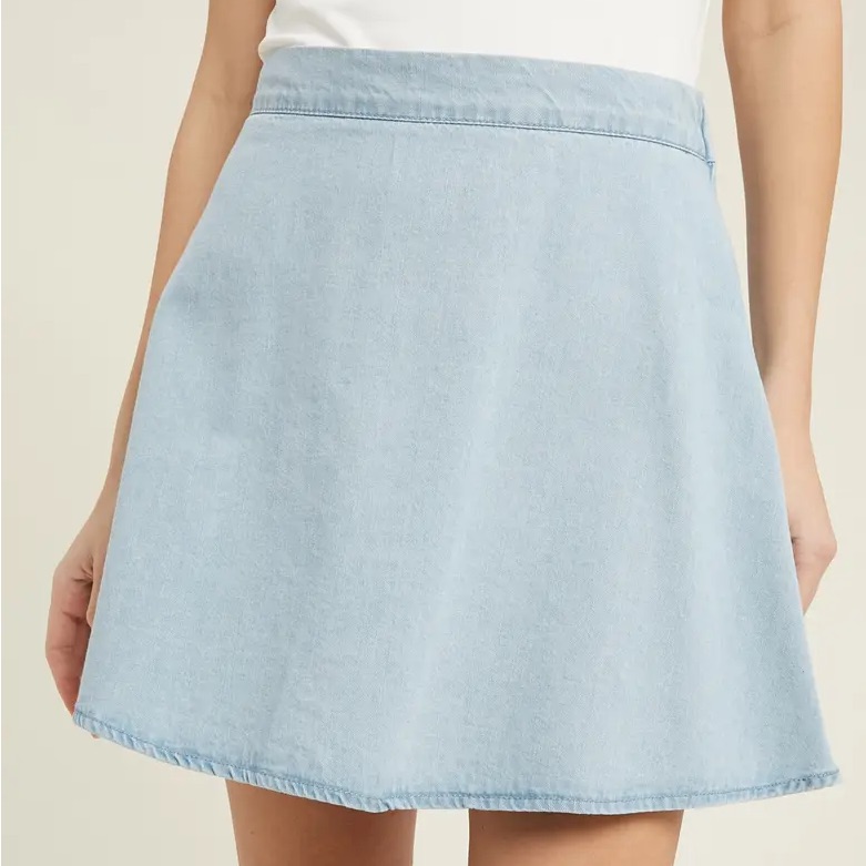 Nwt Denim Skater Skirt By Wishlist - Large